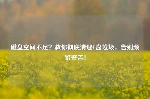 磁盘空间不足？教你彻底清理C盘垃圾，告别频繁警告！