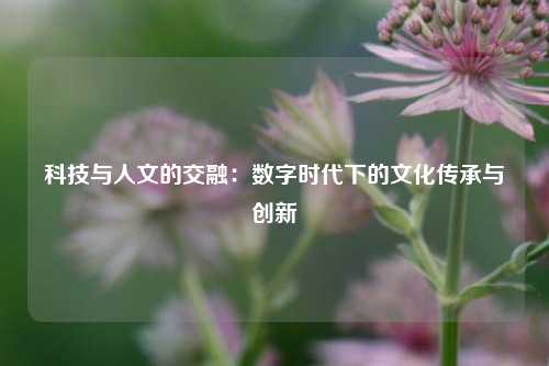 科技与人文的交融:数字时代下的文化传承与创新