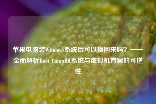 苹果电脑装Windows系统后可以换回来吗？——全面解析Boot Camp双系统与虚拟机方案的可逆性