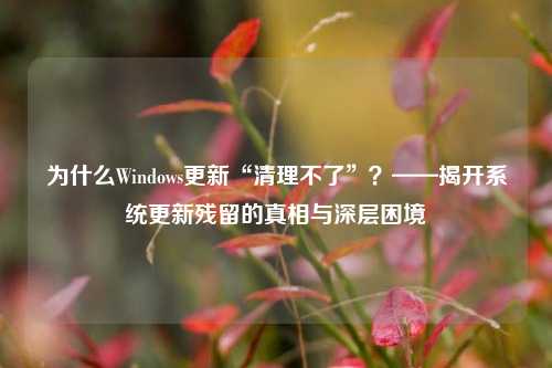 为什么Windows更新“清理不了”？——揭开系统更新残留的真相与深层困境