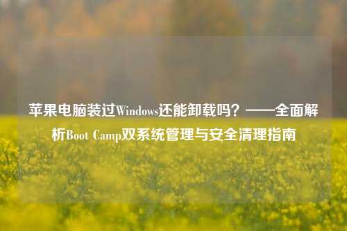 苹果电脑装过Windows还能卸载吗？——全面解析Boot Camp双系统管理与安全清理指南