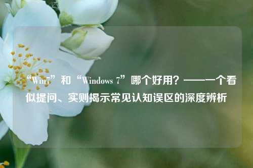 “Win7”和“Windows 7”哪个好用？——一个看似提问、实则揭示常见认知误区的深度辨析