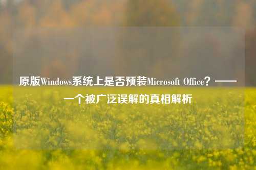 原版Windows系统上是否预装Microsoft Office？——一个被广泛误解的真相解析