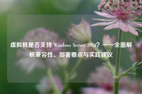 虚拟机是否支持 Windows Server 2016？——全面解析兼容性、部署要点与实践建议