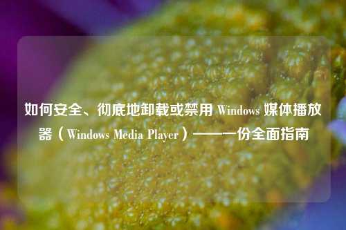 如何安全、彻底地卸载或禁用 Windows 媒体播放器（Windows Media Player）——一份全面指南