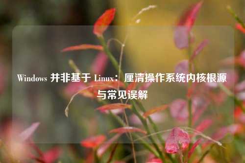Windows 并非基于 Linux：厘清操作系统内核根源与常见误解