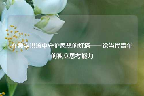 在数字洪流中守护思想的灯塔——论当代青年的独立思考能力