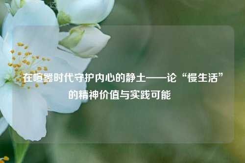 在喧嚣时代守护内心的静土——论“慢生活”的精神价值与实践可能